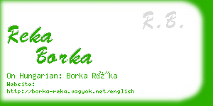 reka borka business card